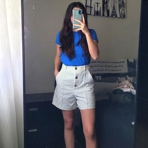 White Zara Dress Shorts